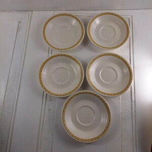Lot of 5 Franciscan Hacienda Gold 6 1/2" Earthenware Bread / Dessert Plates  USA